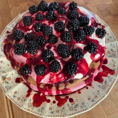 Blackberry Cream Shortbread Cake&nbsp;(GF)